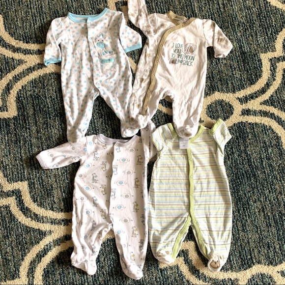 🎉 SOLD 4 Sleepers PJ’s 3 months Bon Bebe Chick - Picture 1 of 5
